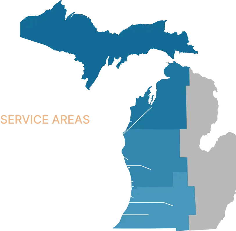 Service Areas Map